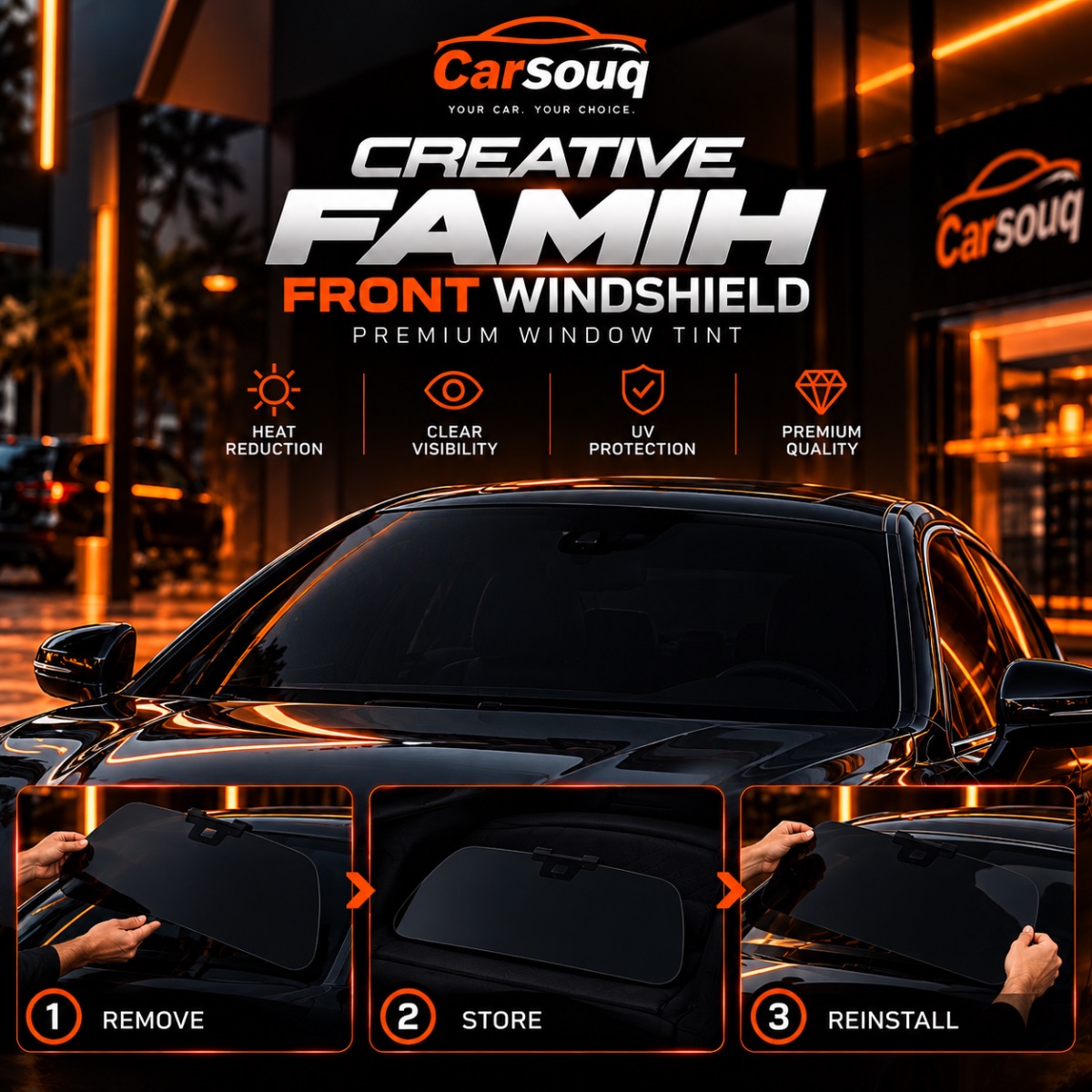 Creative Famih  Front Windshield